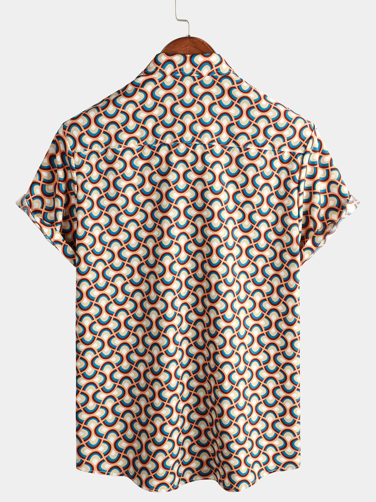 Camicia da uomo con cerchio geometrico retrò