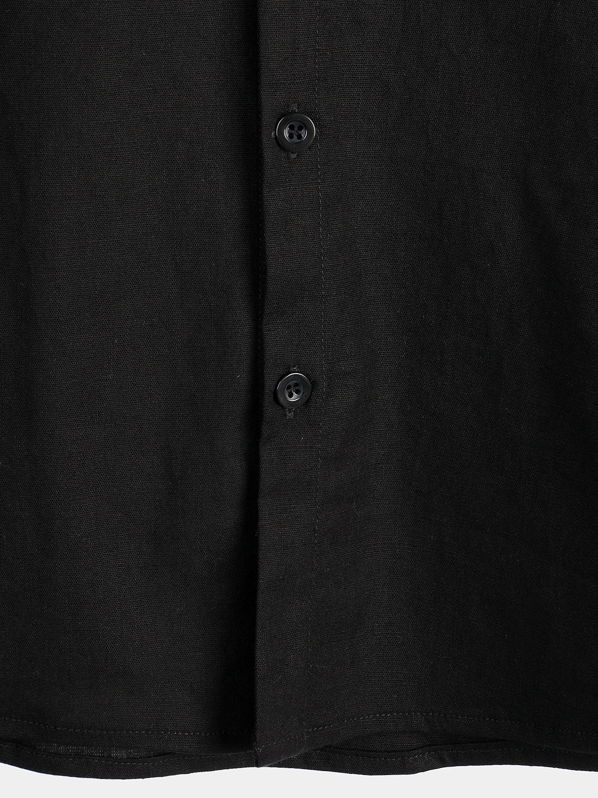Camicia casual a maniche corte in lino e cotone a tinta unita con tasca per uomo