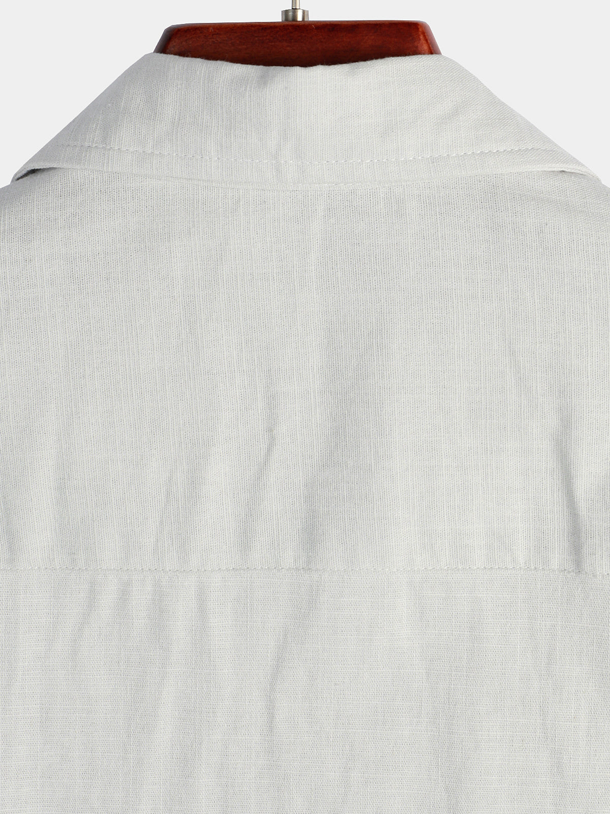 Camicia casual a maniche corte in lino e cotone da uomo