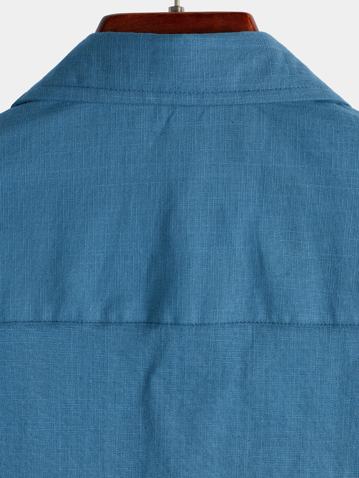 Camicia casual a maniche corte in lino e cotone da uomo