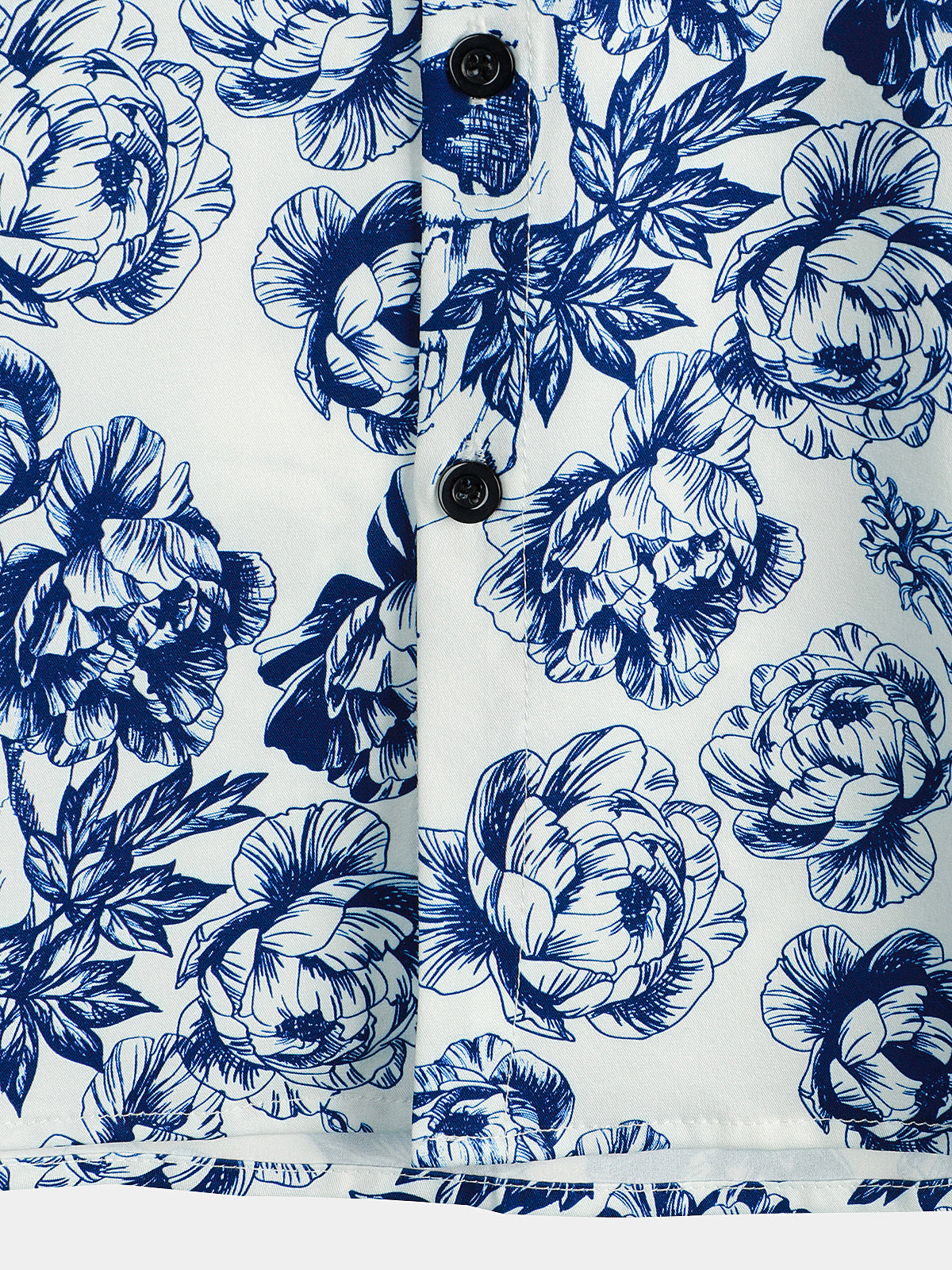 Camicia a maniche corte da uomo con stampa teschio e fiori