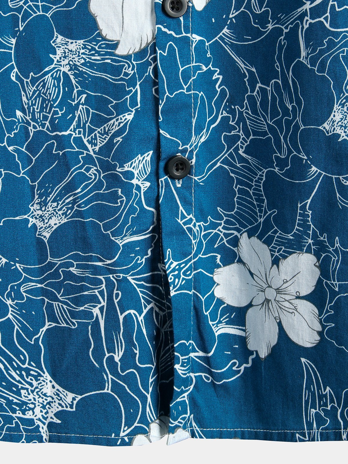 Camicia da uomo in cotone con stampa floreale per le feste