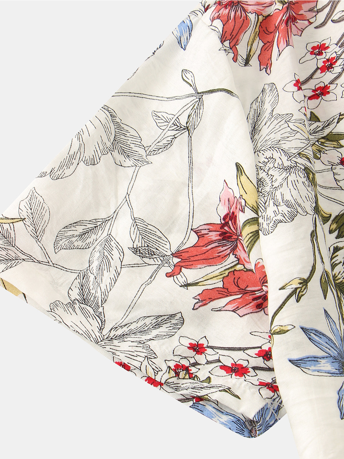 Camicia hawaiana estiva da uomo a maniche corte floreale vintage
