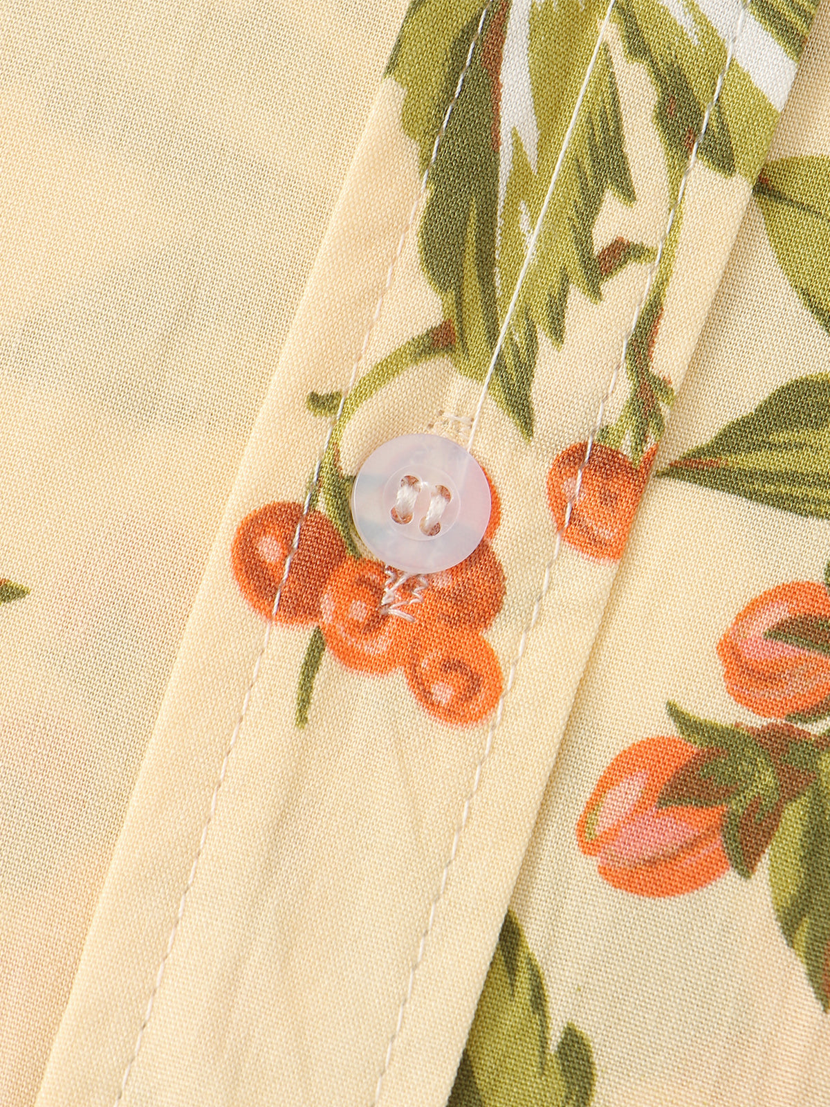 Camicia corta floreale retrò anni '70 da uomo