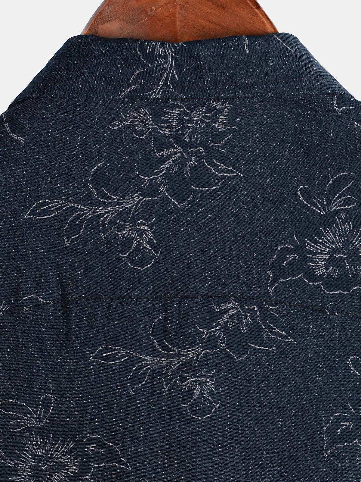 Camicia casual da uomo a maniche corte con stampa floreale