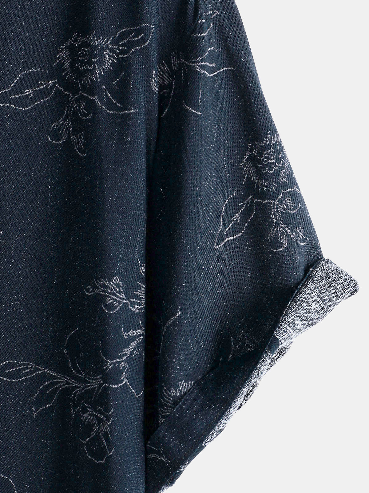 Camicia casual da uomo a maniche corte con stampa floreale