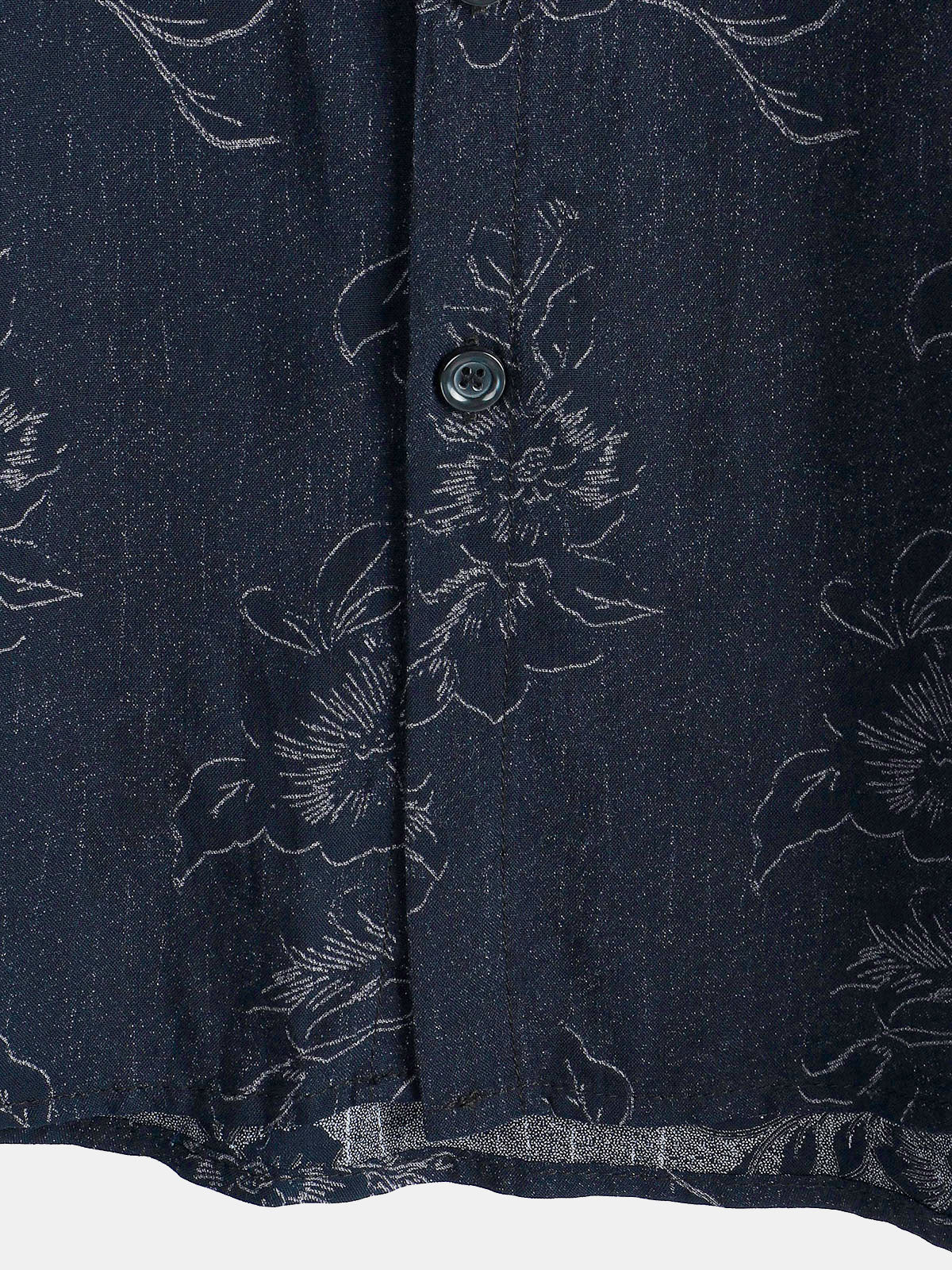 Camicia casual da uomo a maniche corte con stampa floreale