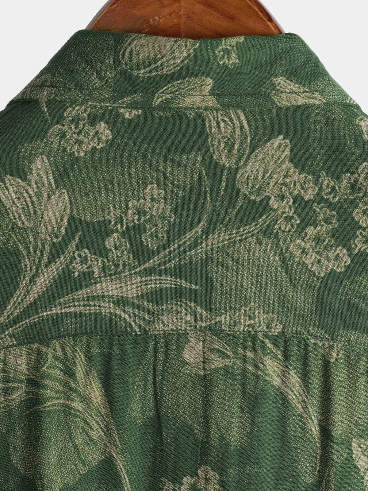 Camicia a maniche corte vintage verde da uomo