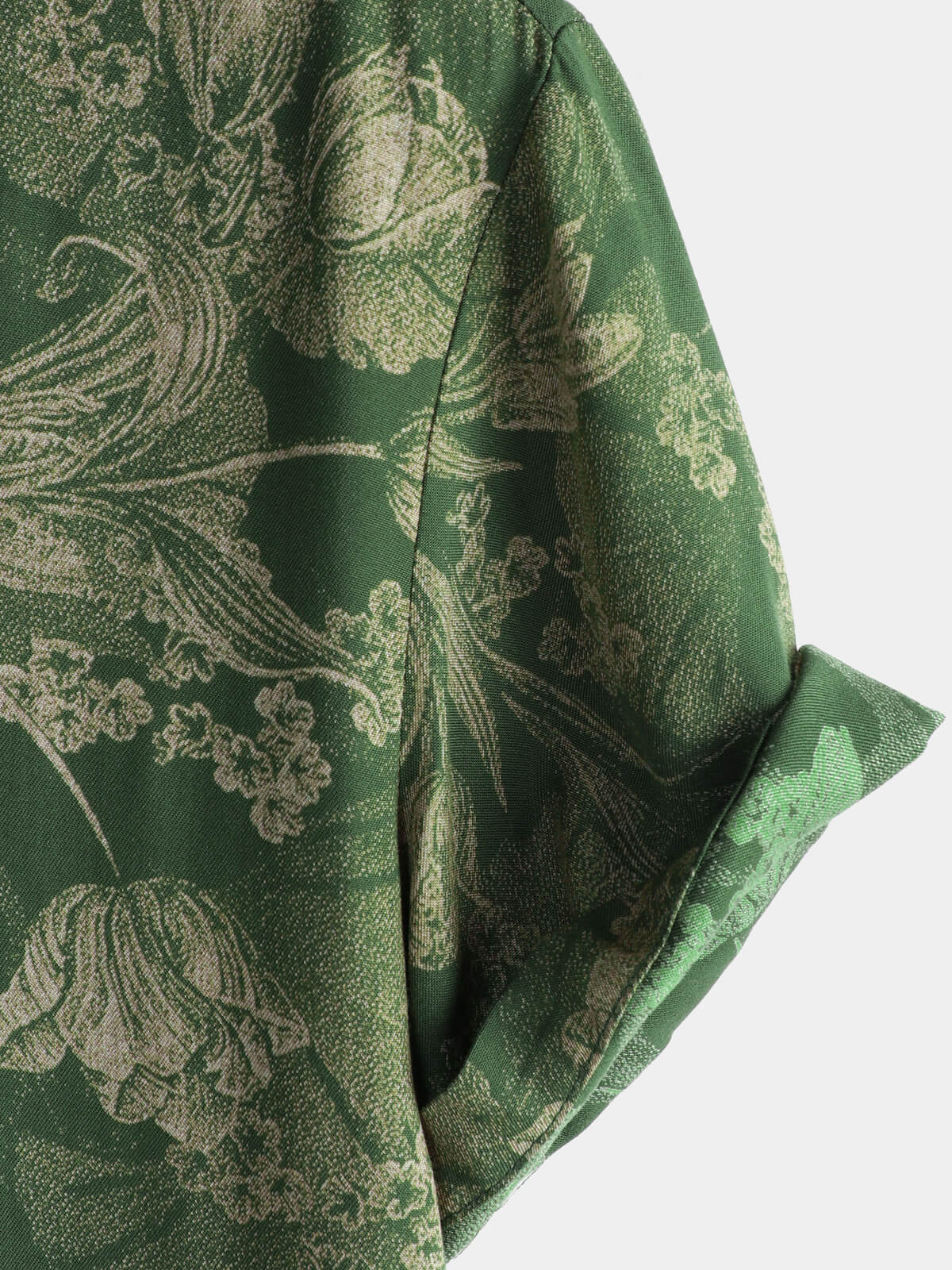 Camicia a maniche corte vintage verde da uomo