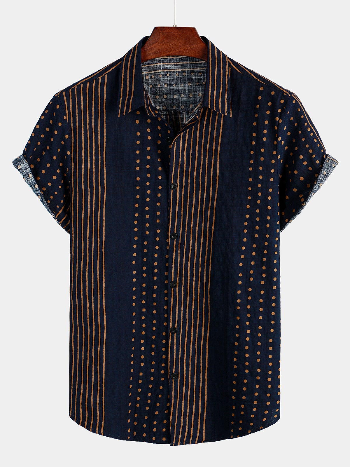 Camicia hawaiana estiva da uomo a maniche corte tropicale