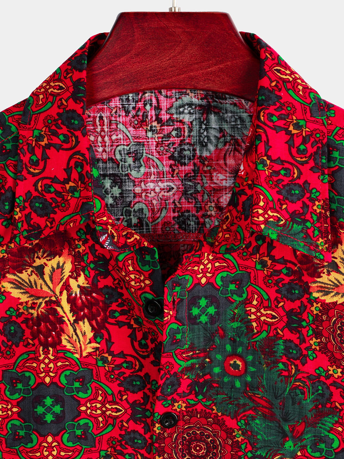 Camicia hawaiana in cotone a maniche corte con stampa floreale vintage da uomo