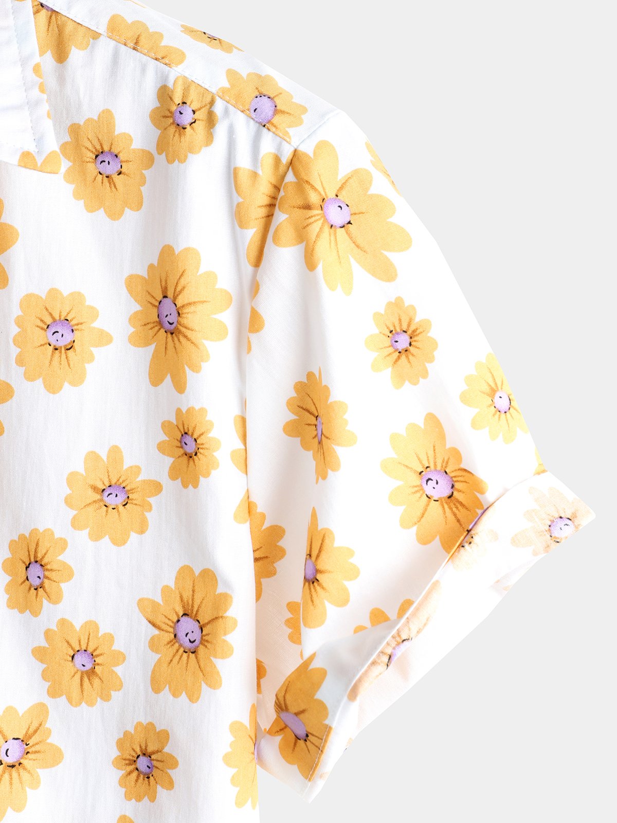 Camicia hawaiana in cotone con motivo floreale tropicale da uomo