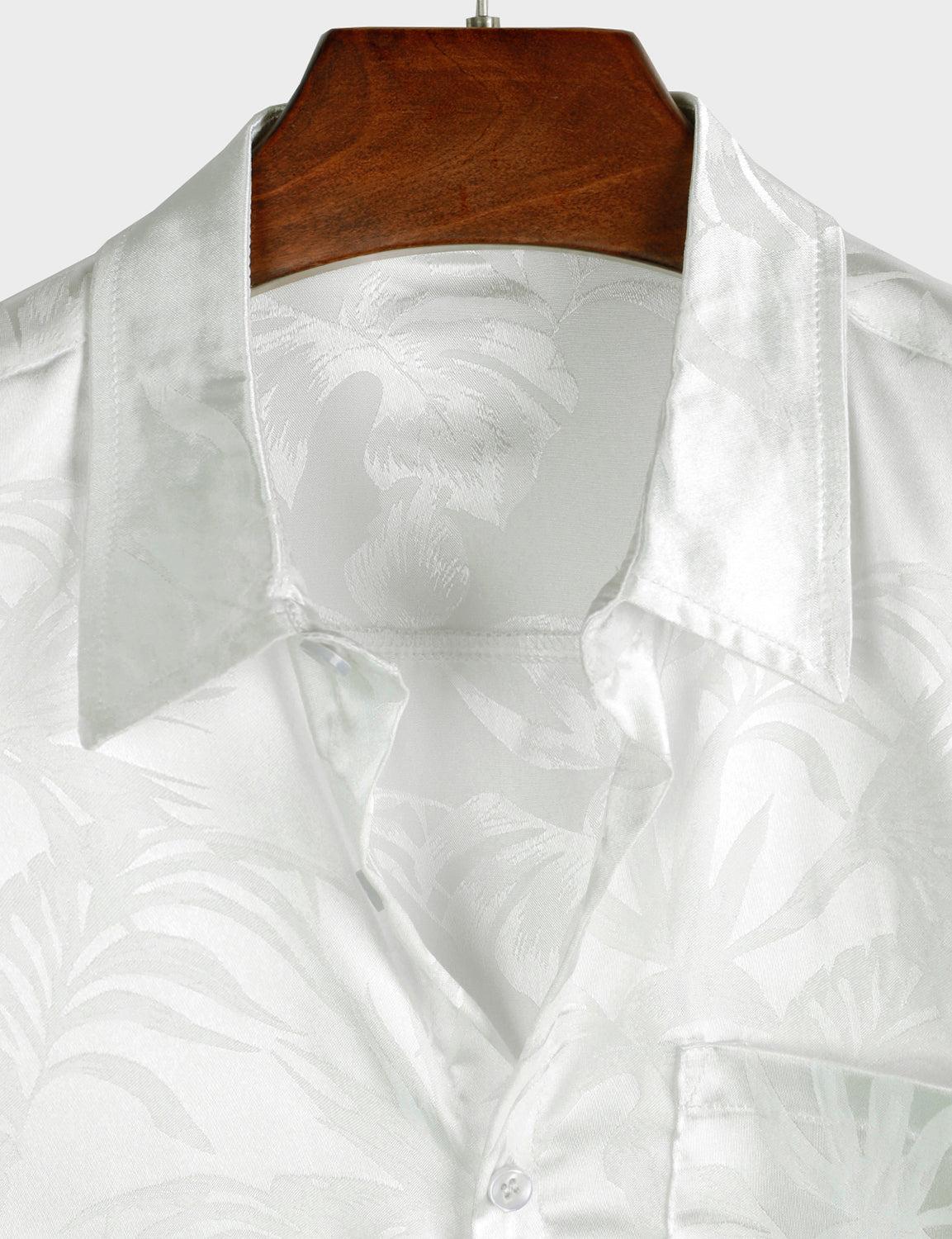 Camicia casual estiva in jacquard da uomo