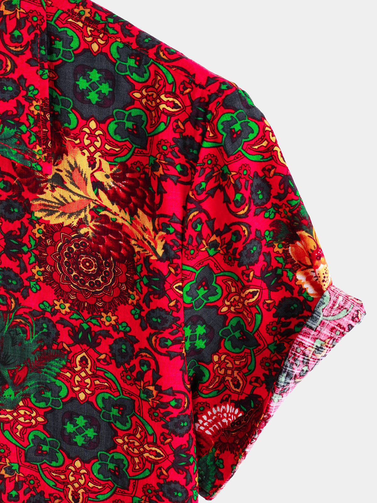 Camicia hawaiana in cotone a maniche corte con stampa floreale vintage da uomo