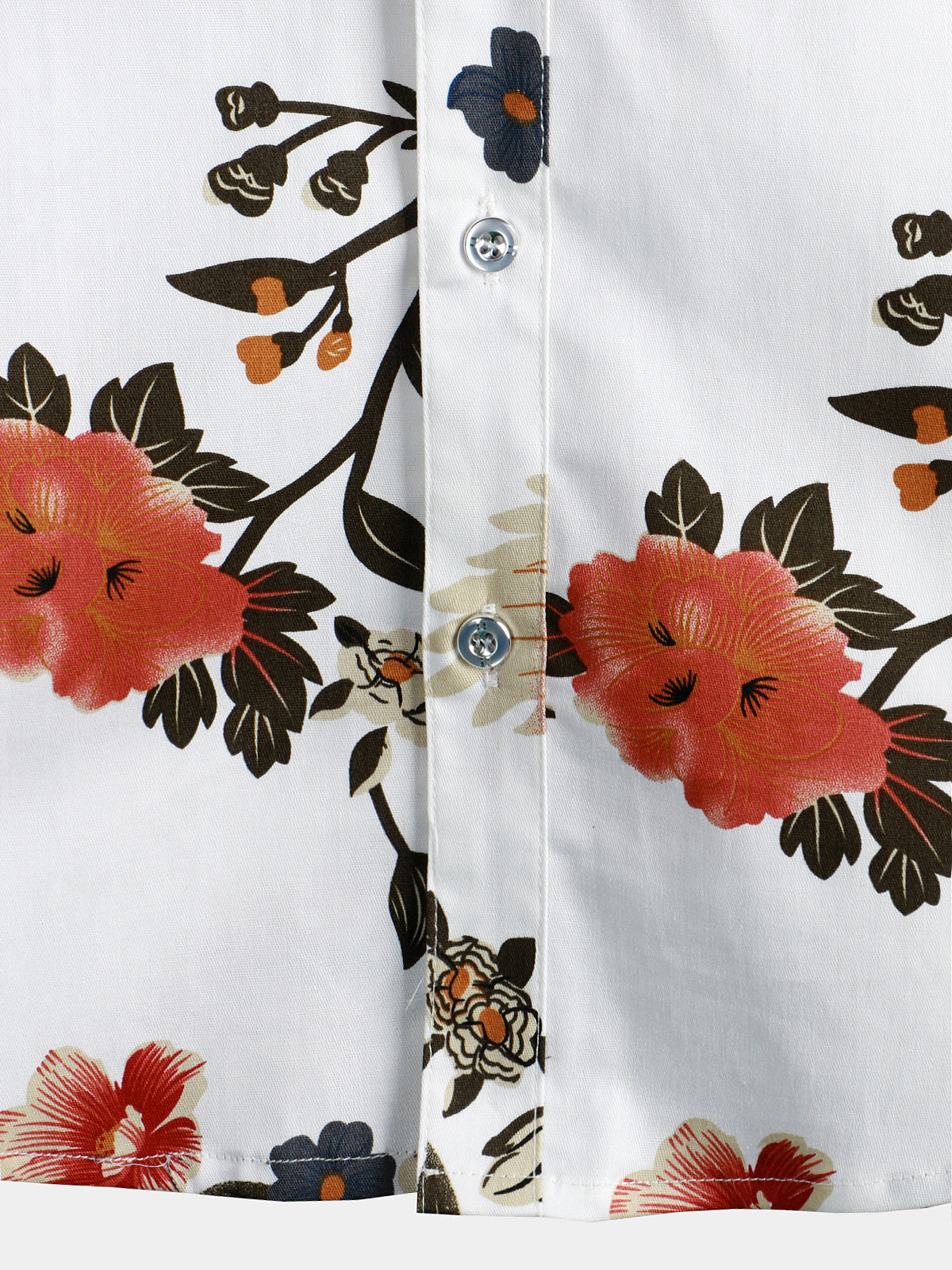 Camicia corta da uomo casual con stampa floreale