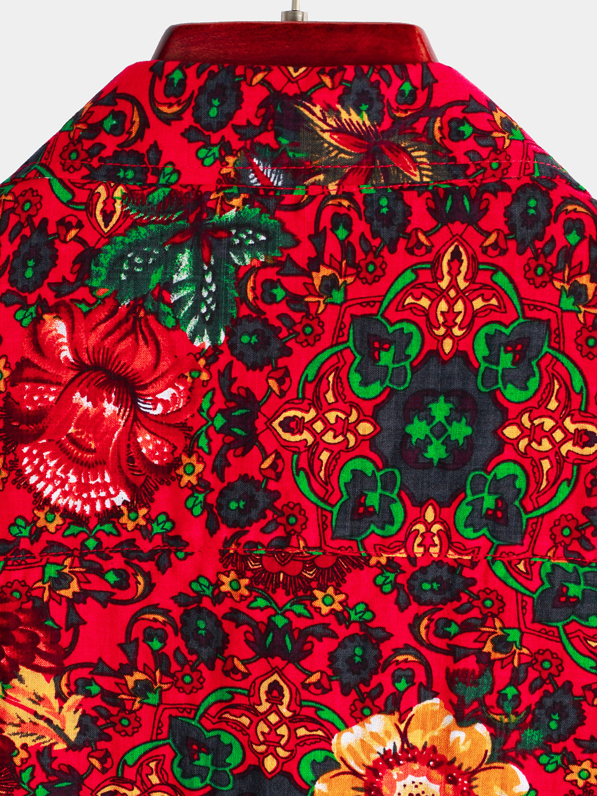 Camicia hawaiana in cotone a maniche corte con stampa floreale vintage da uomo