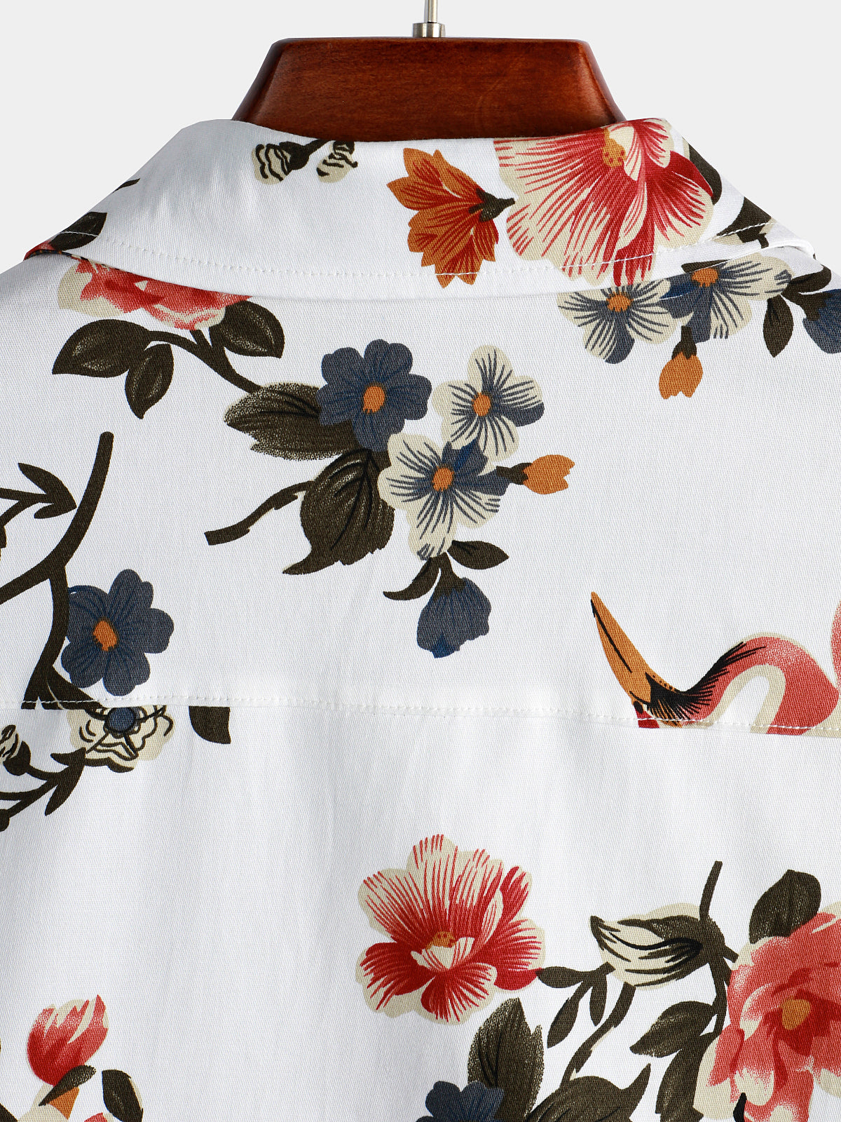 Camicia corta da uomo casual con stampa floreale
