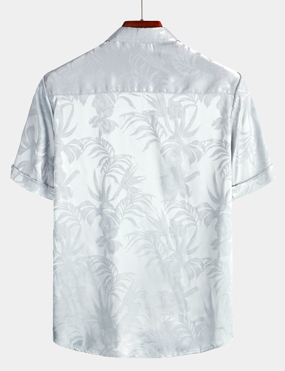 Camicia casual estiva in jacquard da uomo