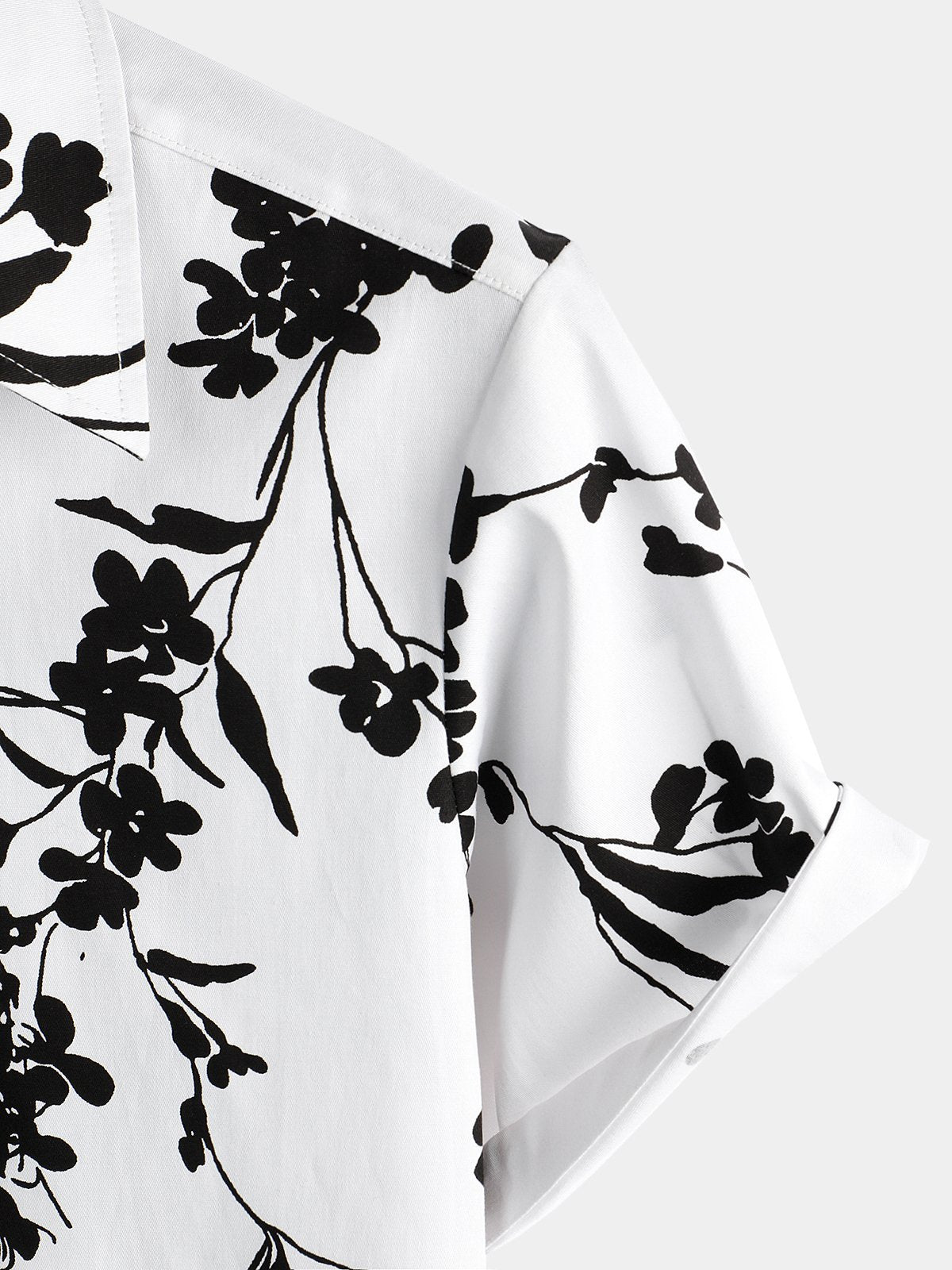 Camicia casual a maniche corte in cotone traspirante da uomo