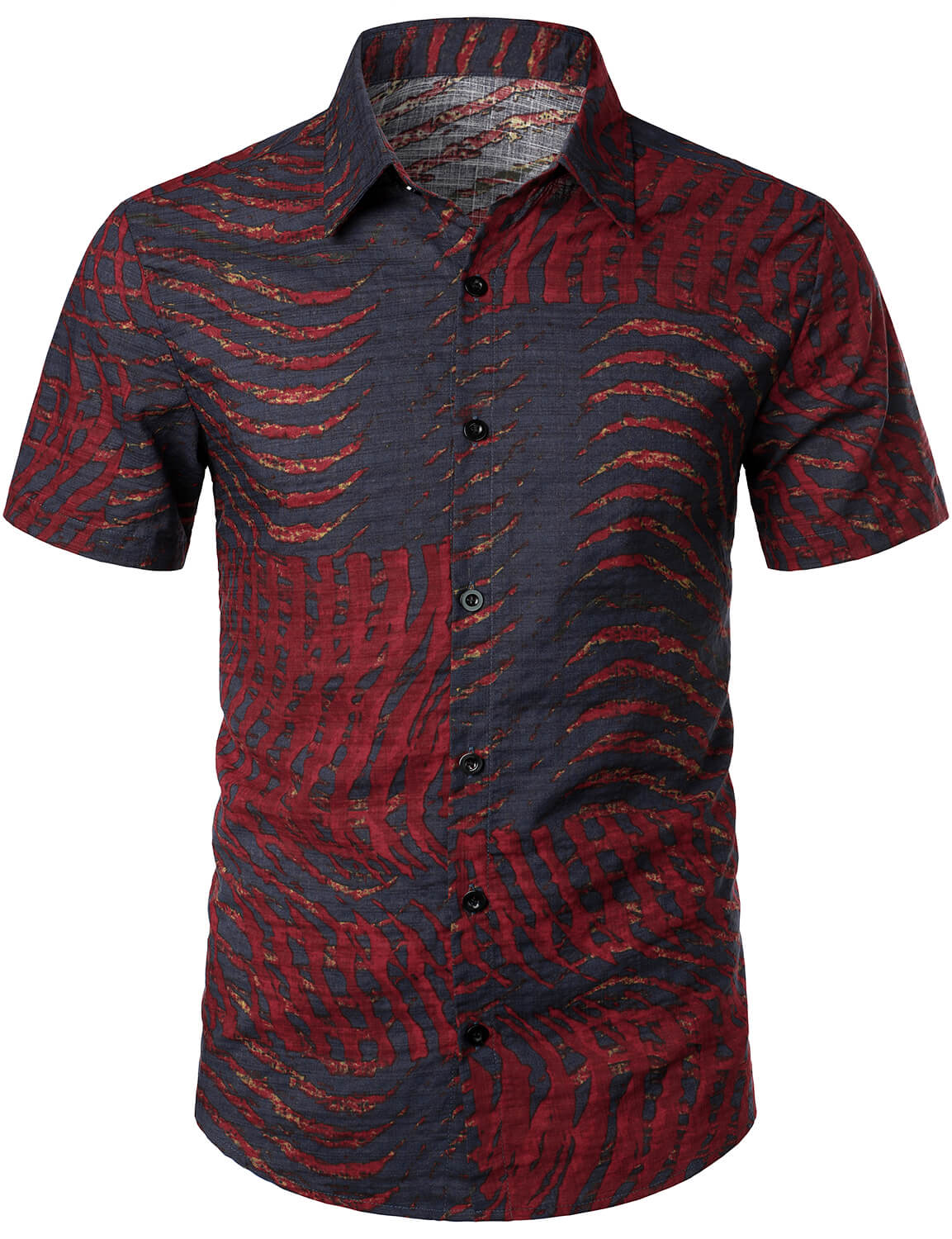 Camicia retrò a maniche corte da uomo