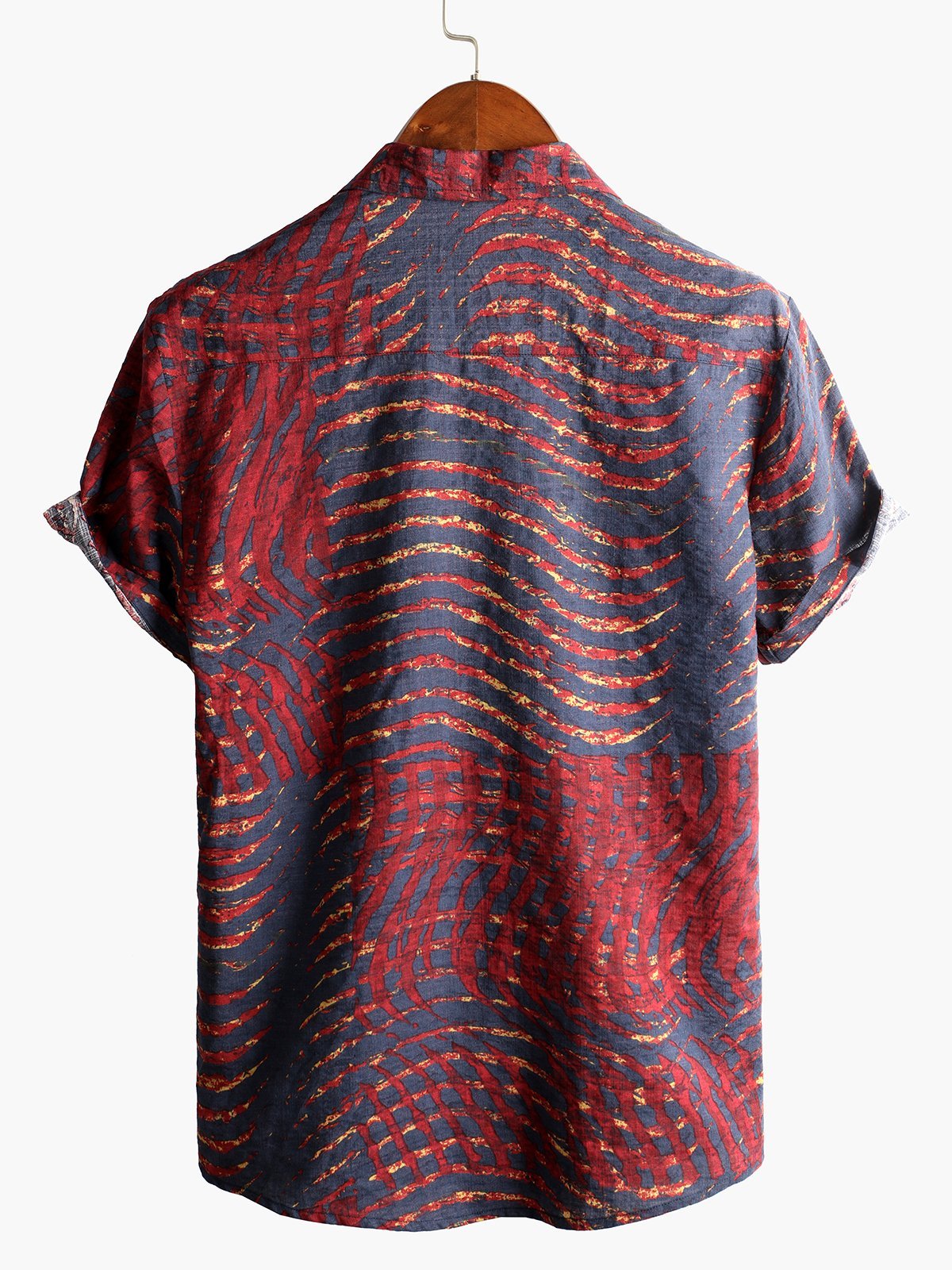 Camicia retrò a maniche corte da uomo