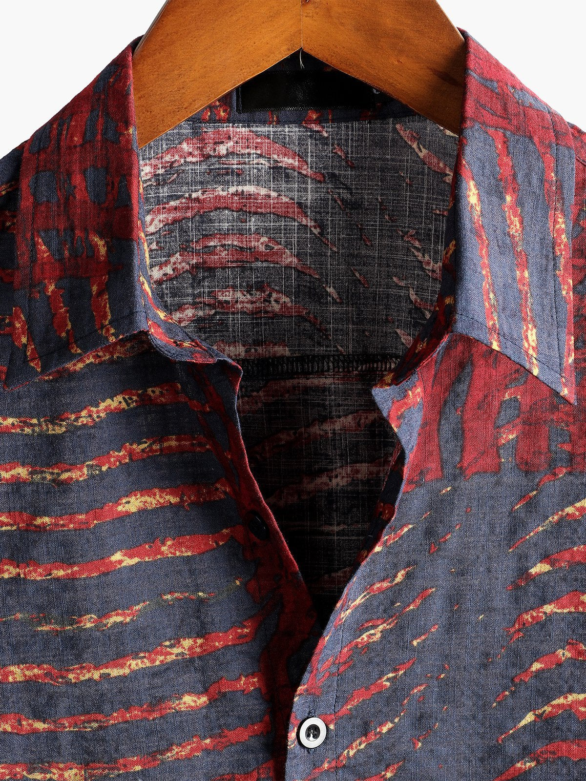 Camicia retrò a maniche corte da uomo