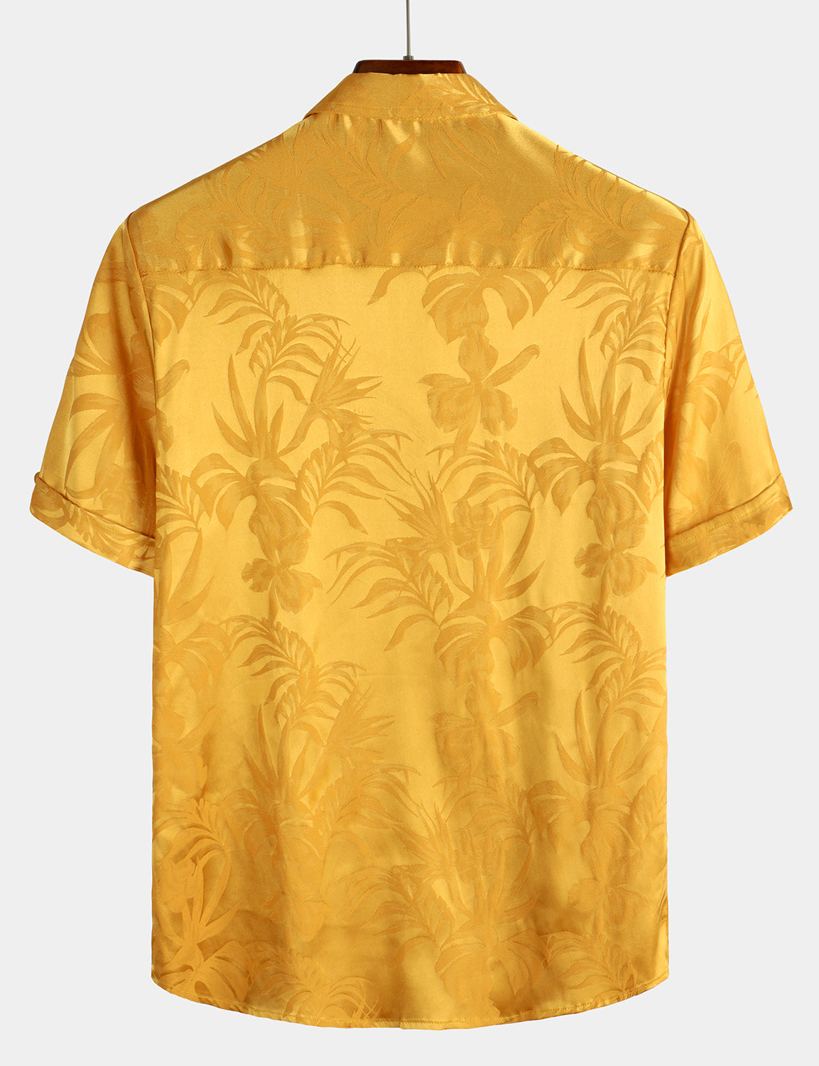 Camicia casual estiva in jacquard da uomo