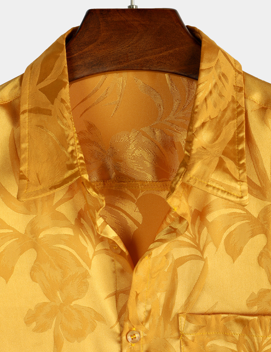 Camicia casual estiva in jacquard da uomo
