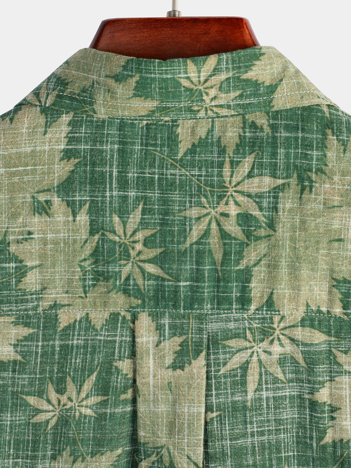 Camicia hawaiana retrò da uomo casual con tasca a foglia per le vacanze