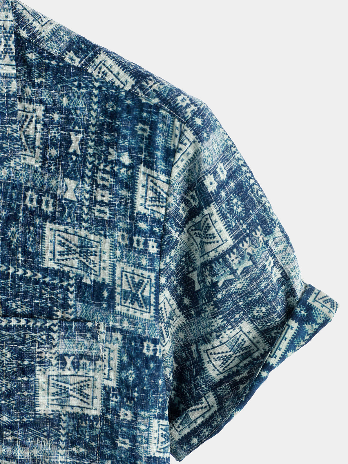 Camicia vintage da uomo casual con tasca per le vacanze
