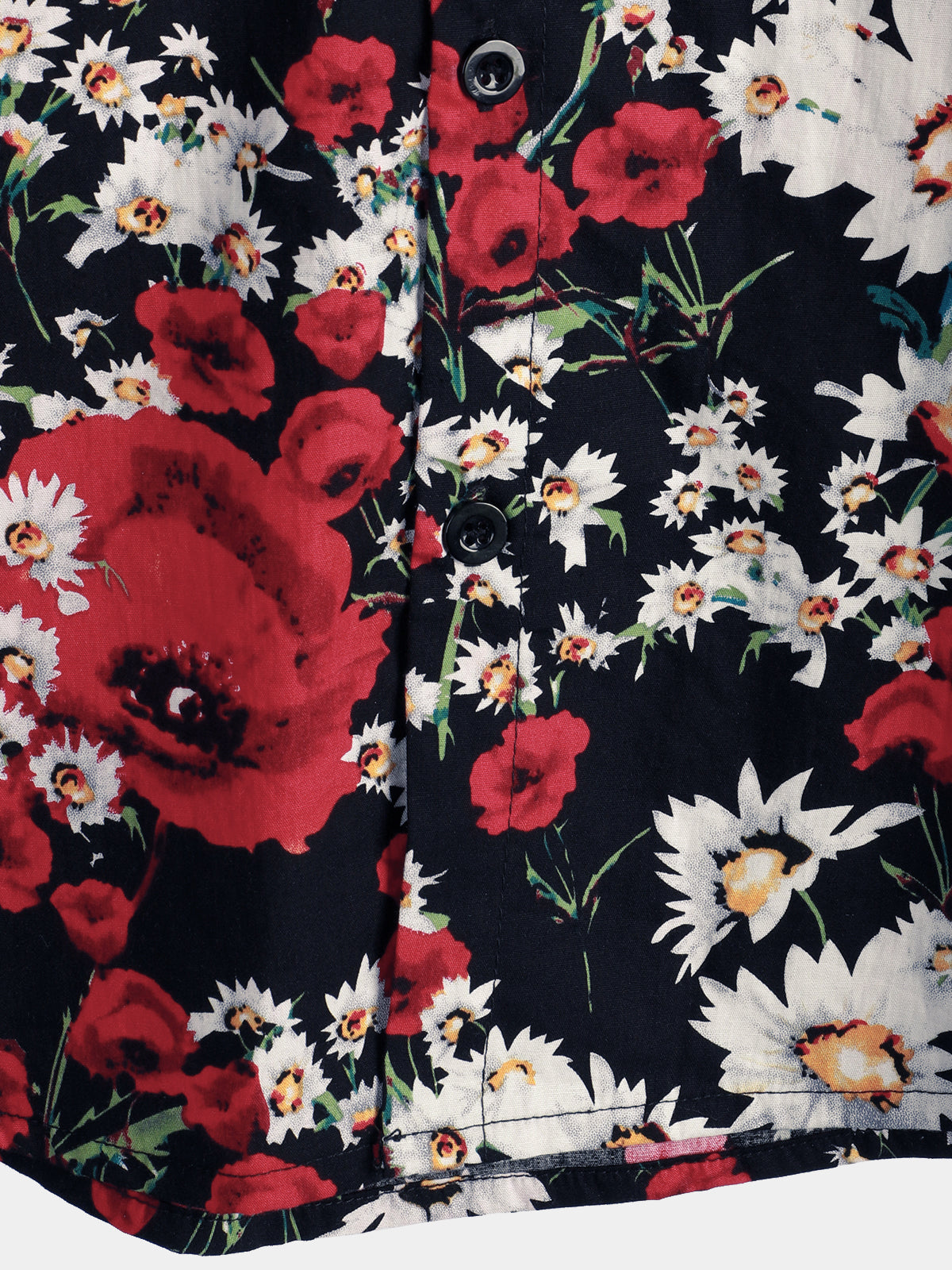 Camicia a maniche corte con stampa floreale da uomo