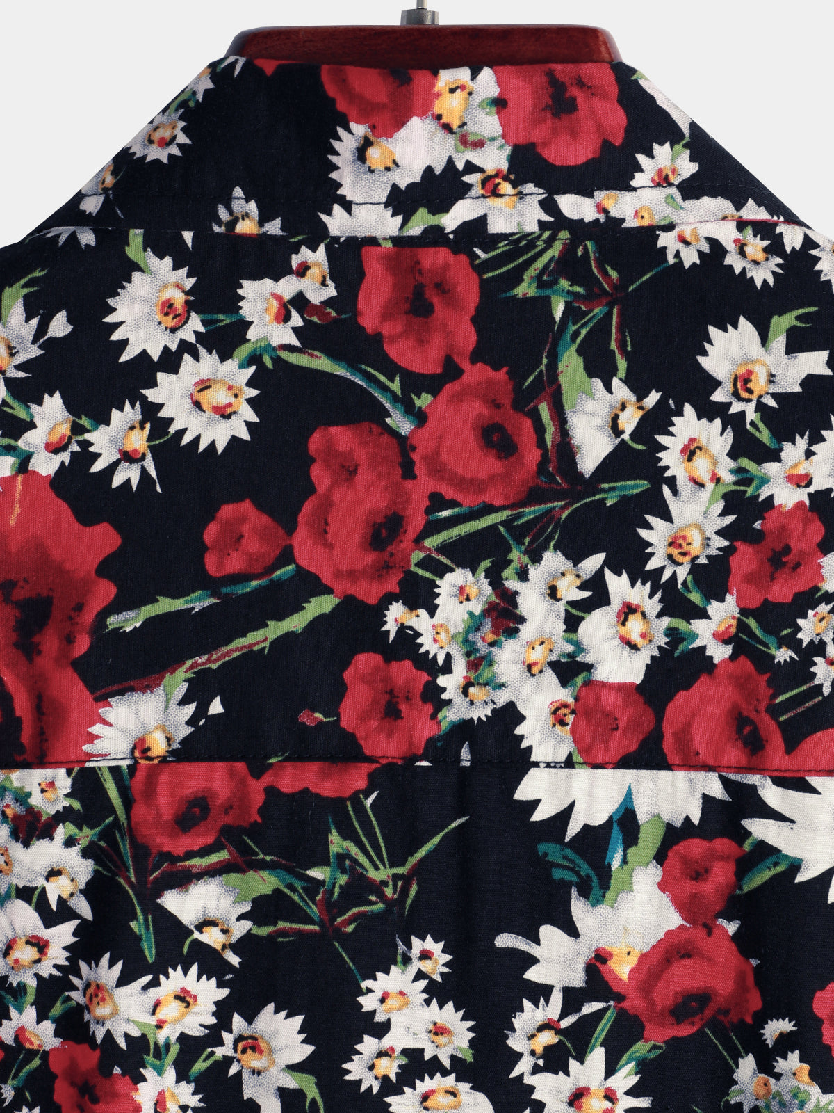 Camicia a maniche corte con stampa floreale da uomo