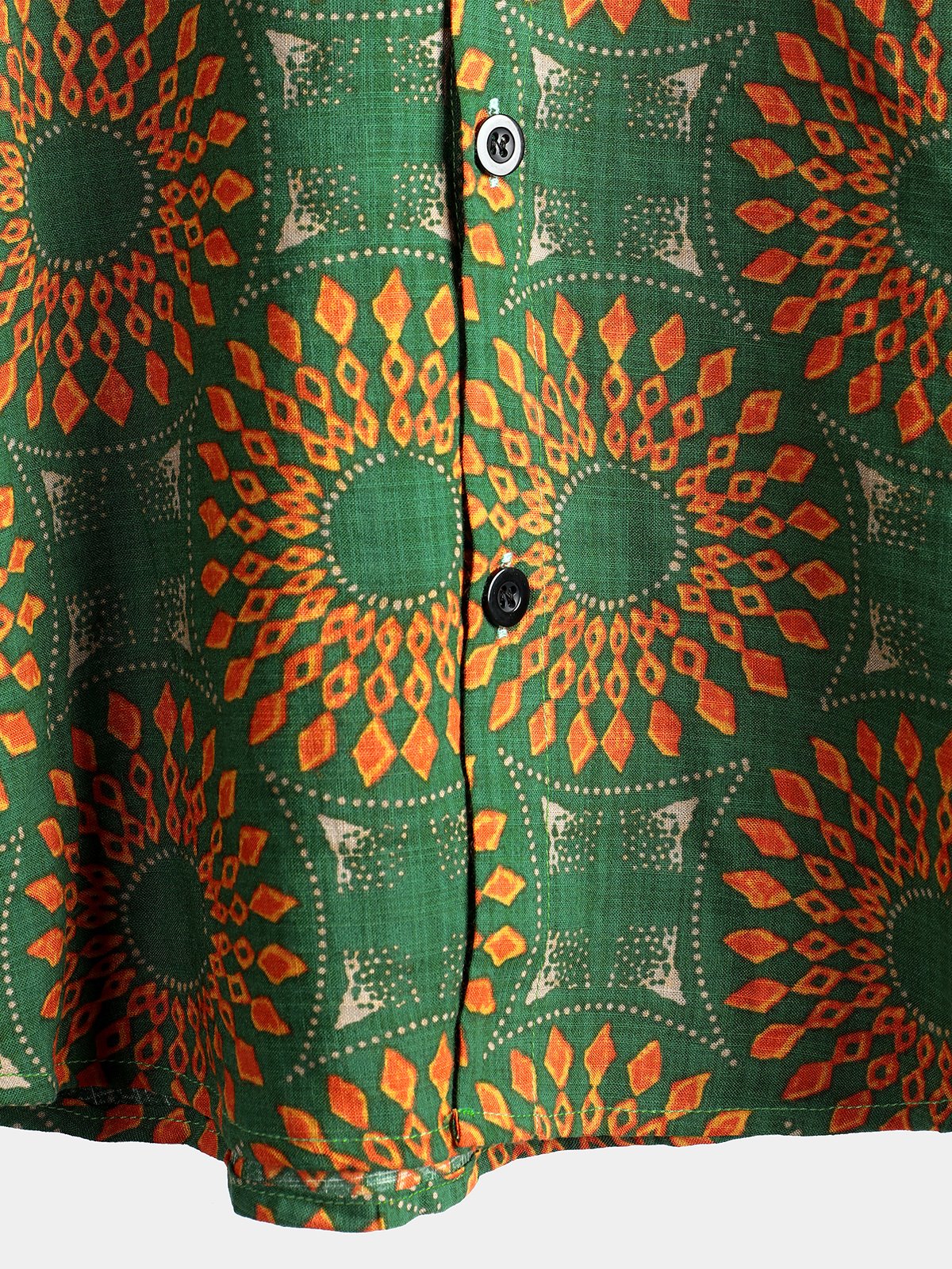 Camicia da uomo in cotone vintage a maniche corte