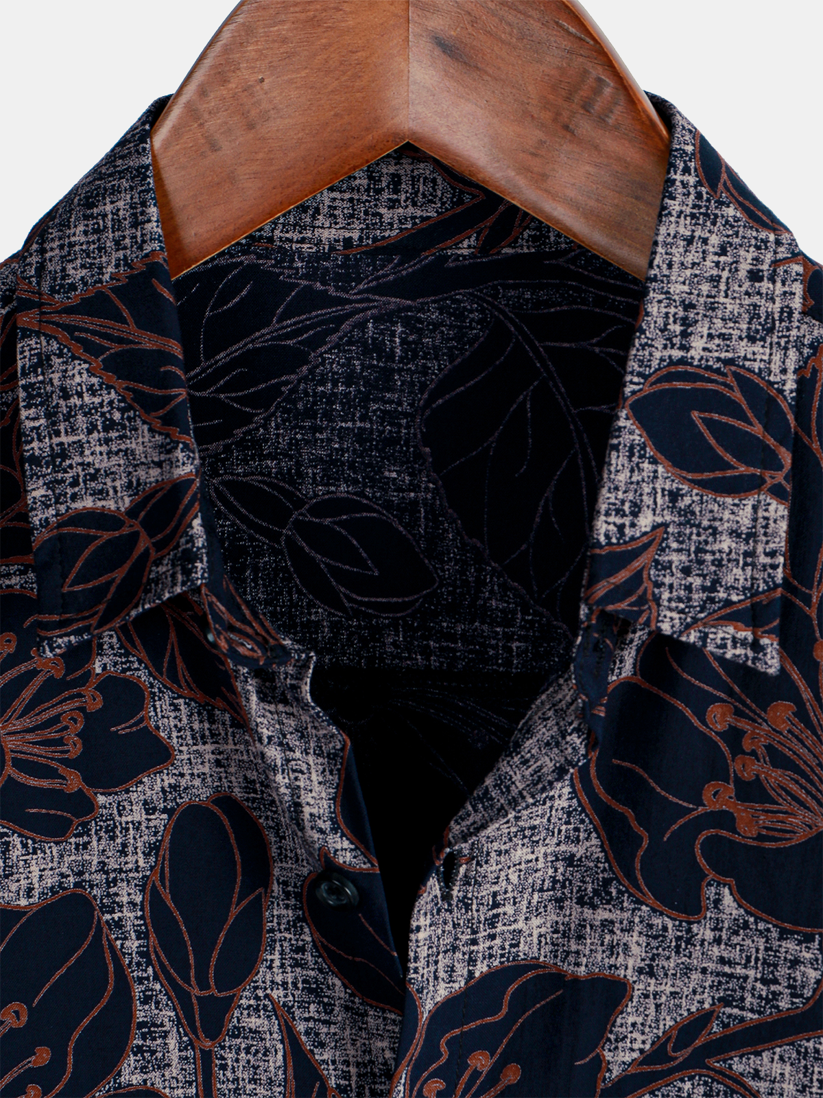Camicia a maniche corte con stampa floreale da uomo