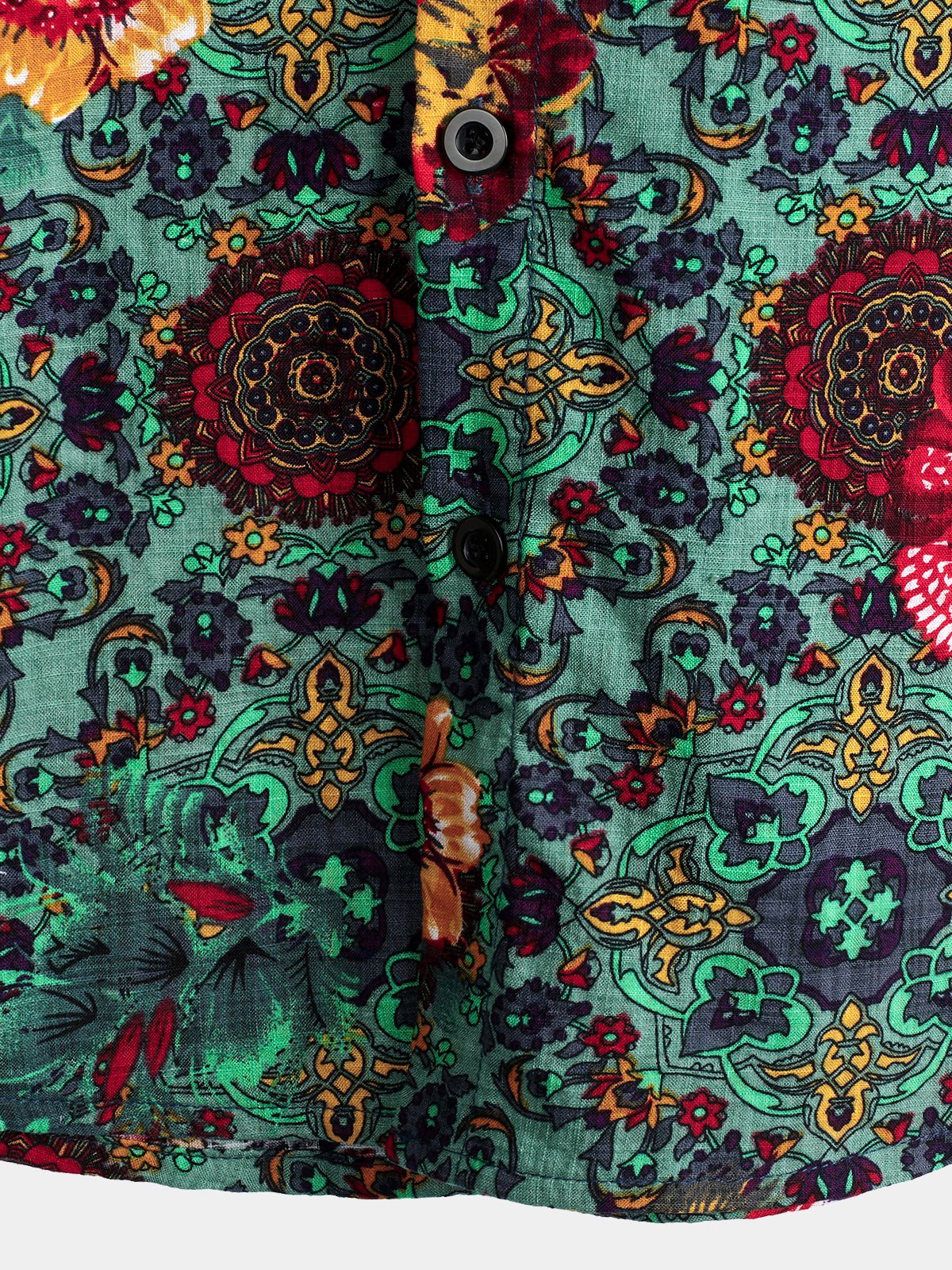 Camicia hawaiana in cotone a maniche corte con stampa floreale vintage da uomo