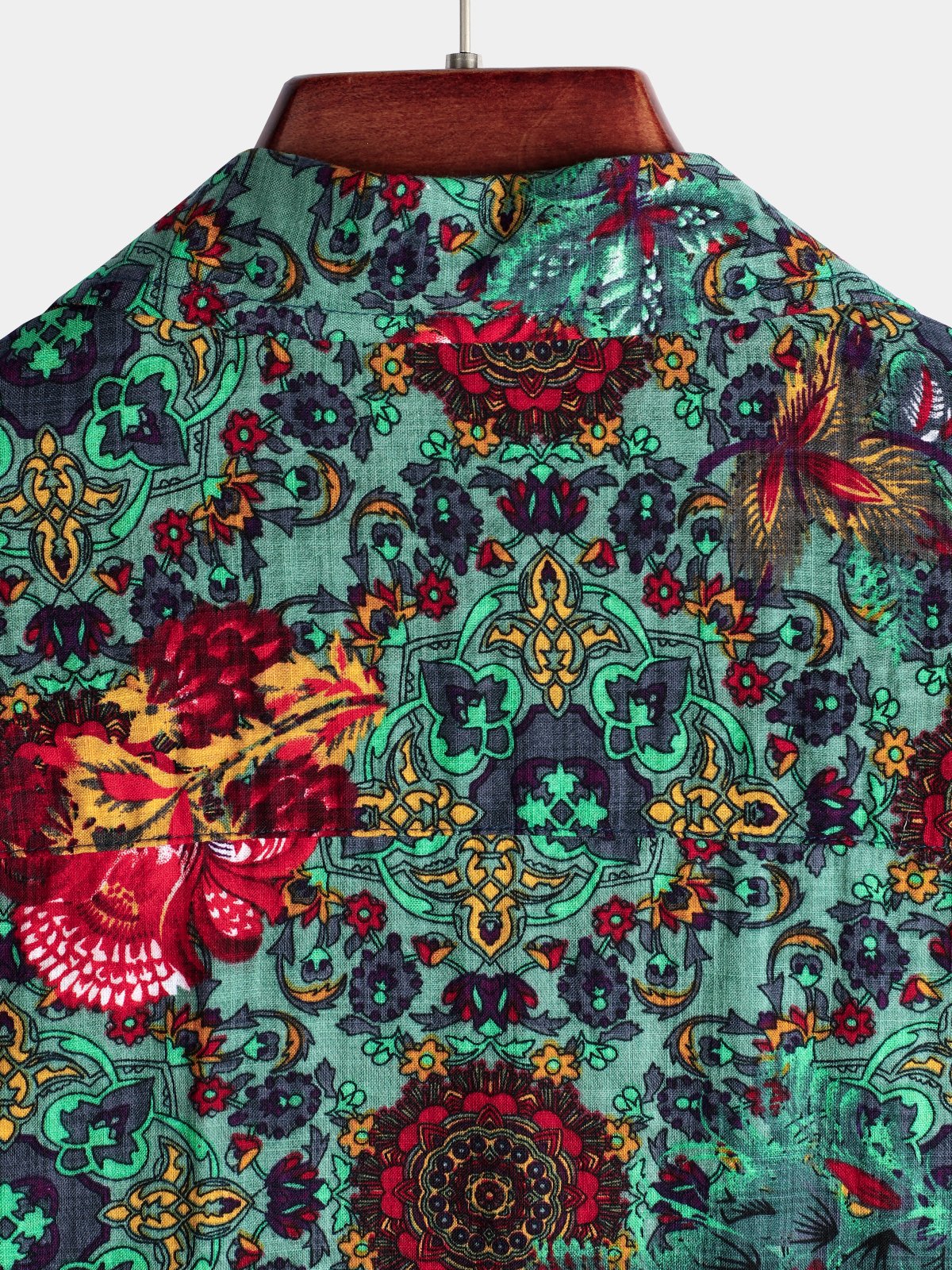 Camicia hawaiana in cotone a maniche corte con stampa floreale vintage da uomo