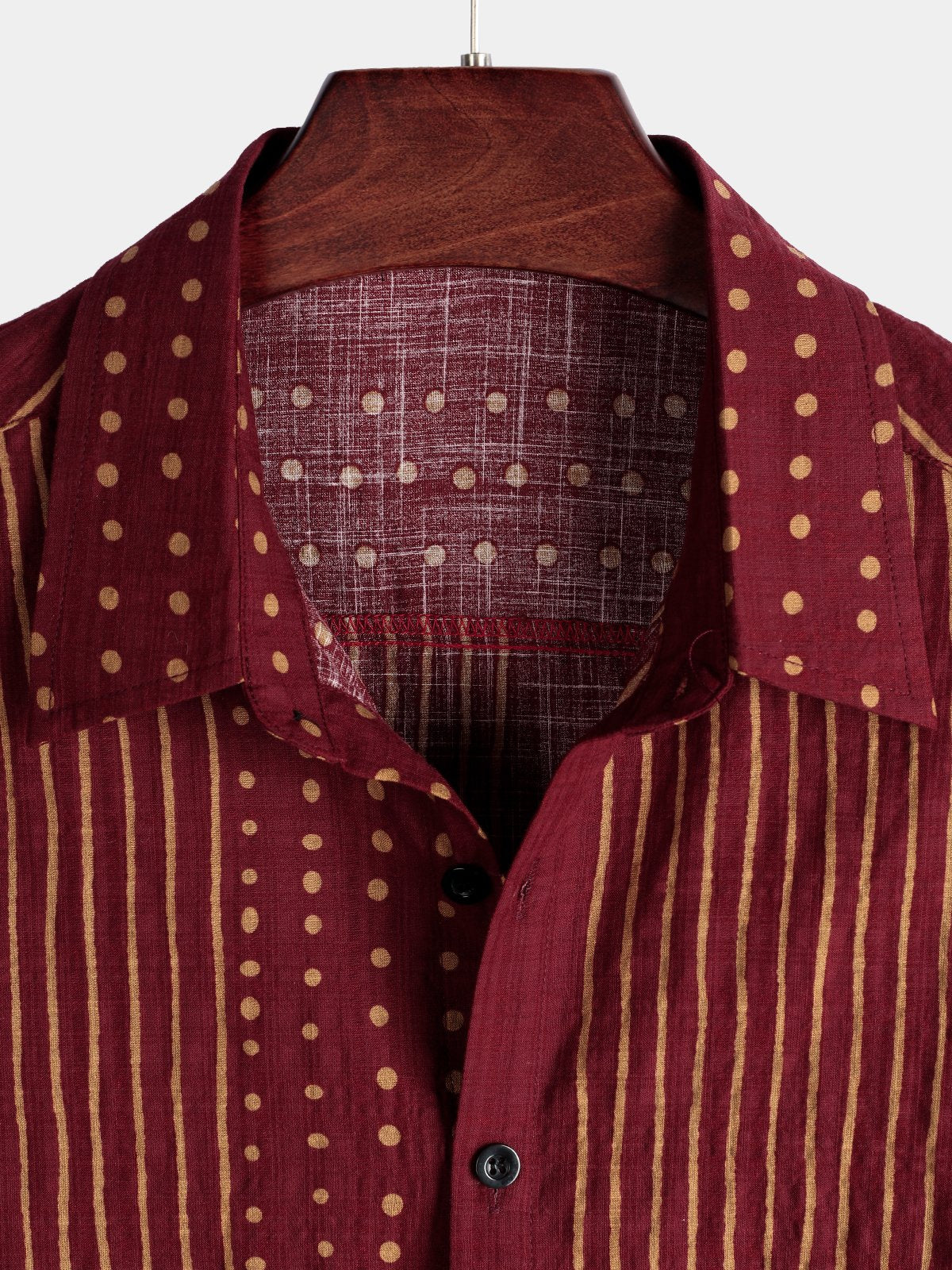 Camicia a maniche corte a righe in cotone traspirante da uomo