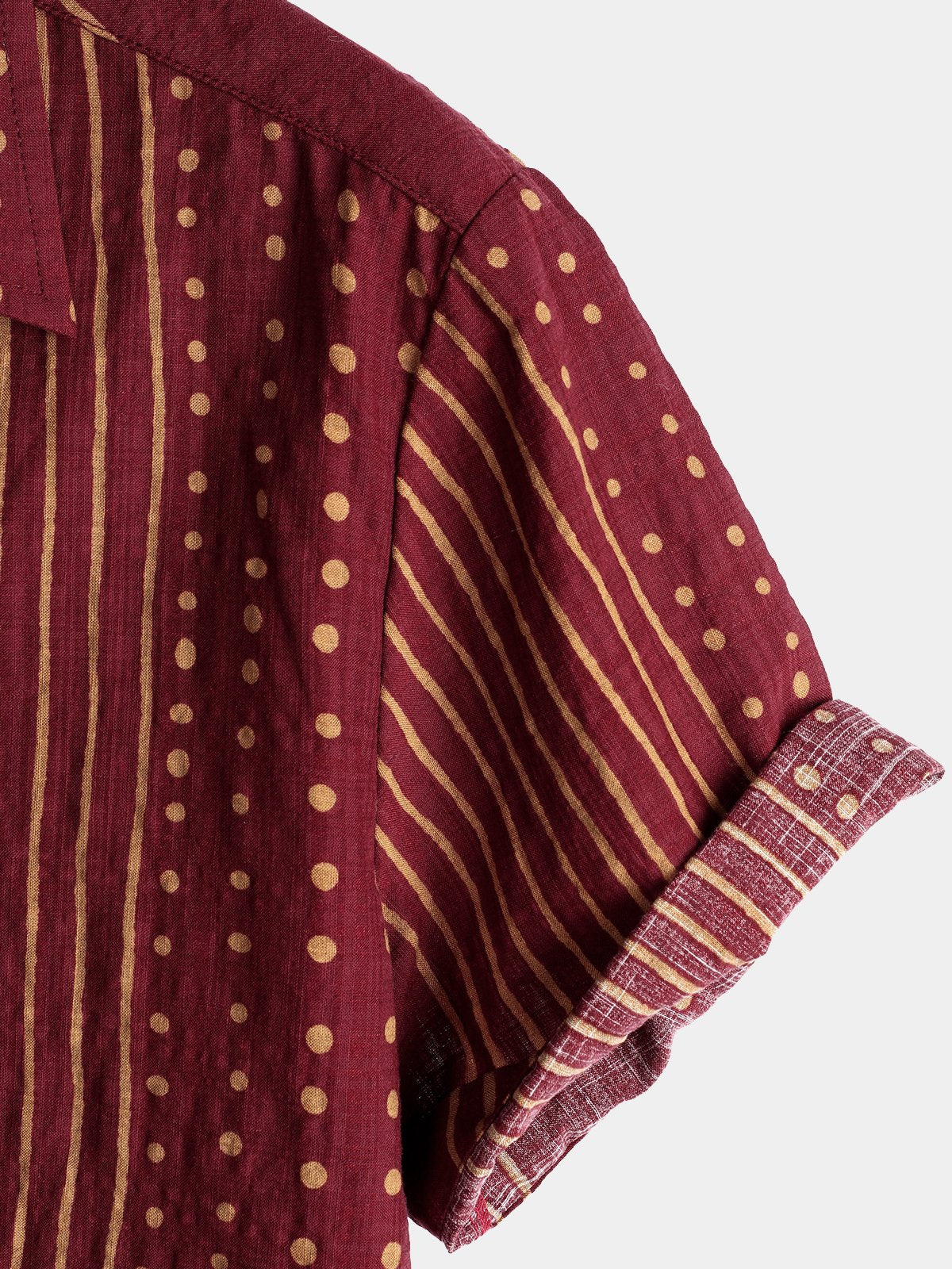 Camicia a maniche corte a righe in cotone traspirante da uomo