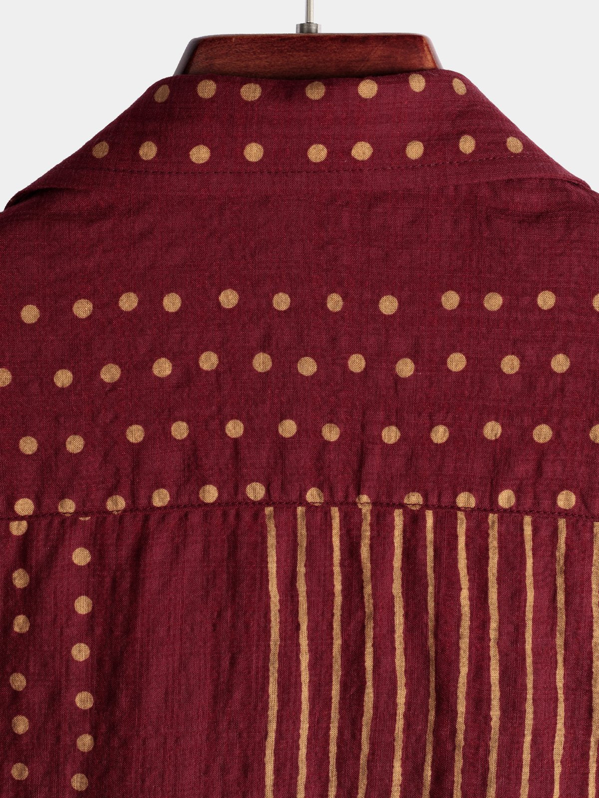 Camicia a maniche corte a righe in cotone traspirante da uomo
