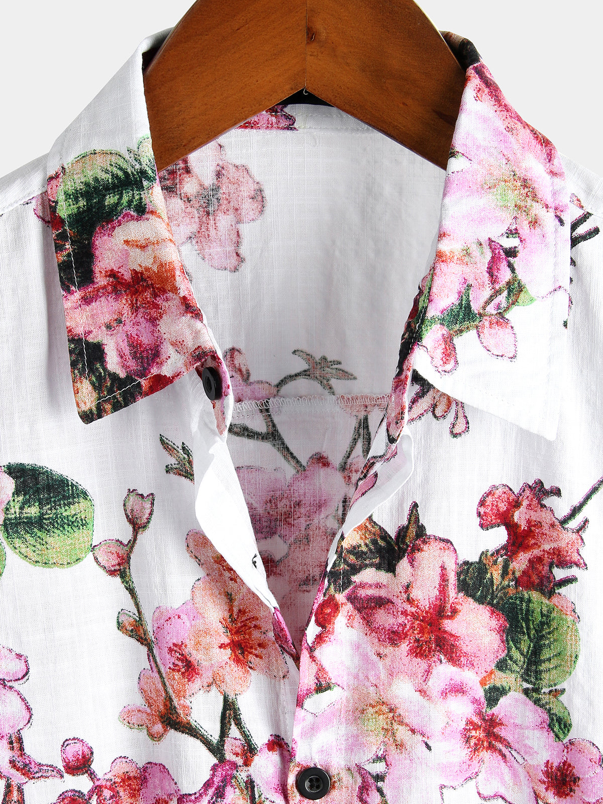 Camicia hawaiana tropicale da uomo in cotone floreale