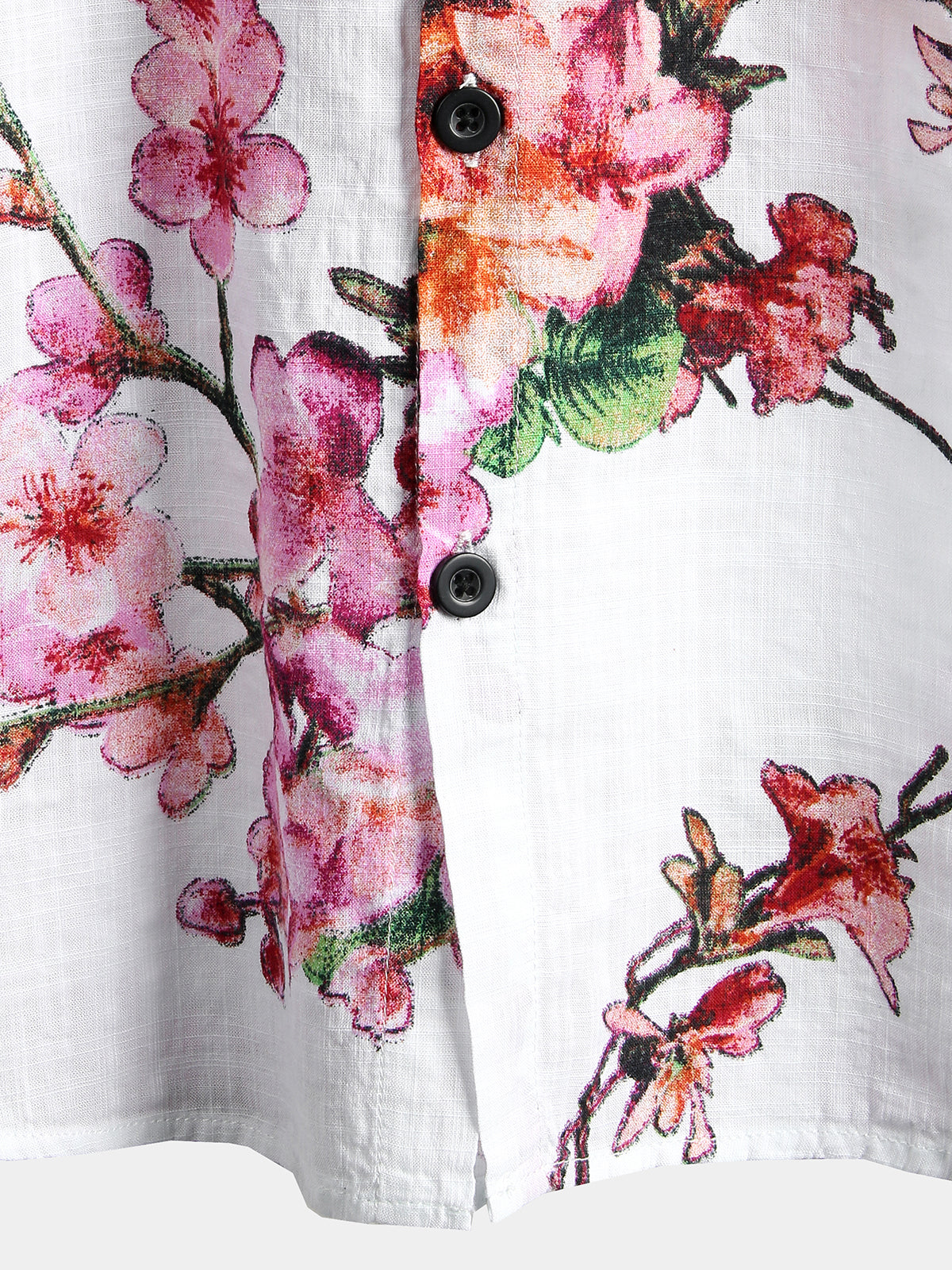 Camicia hawaiana tropicale da uomo in cotone floreale