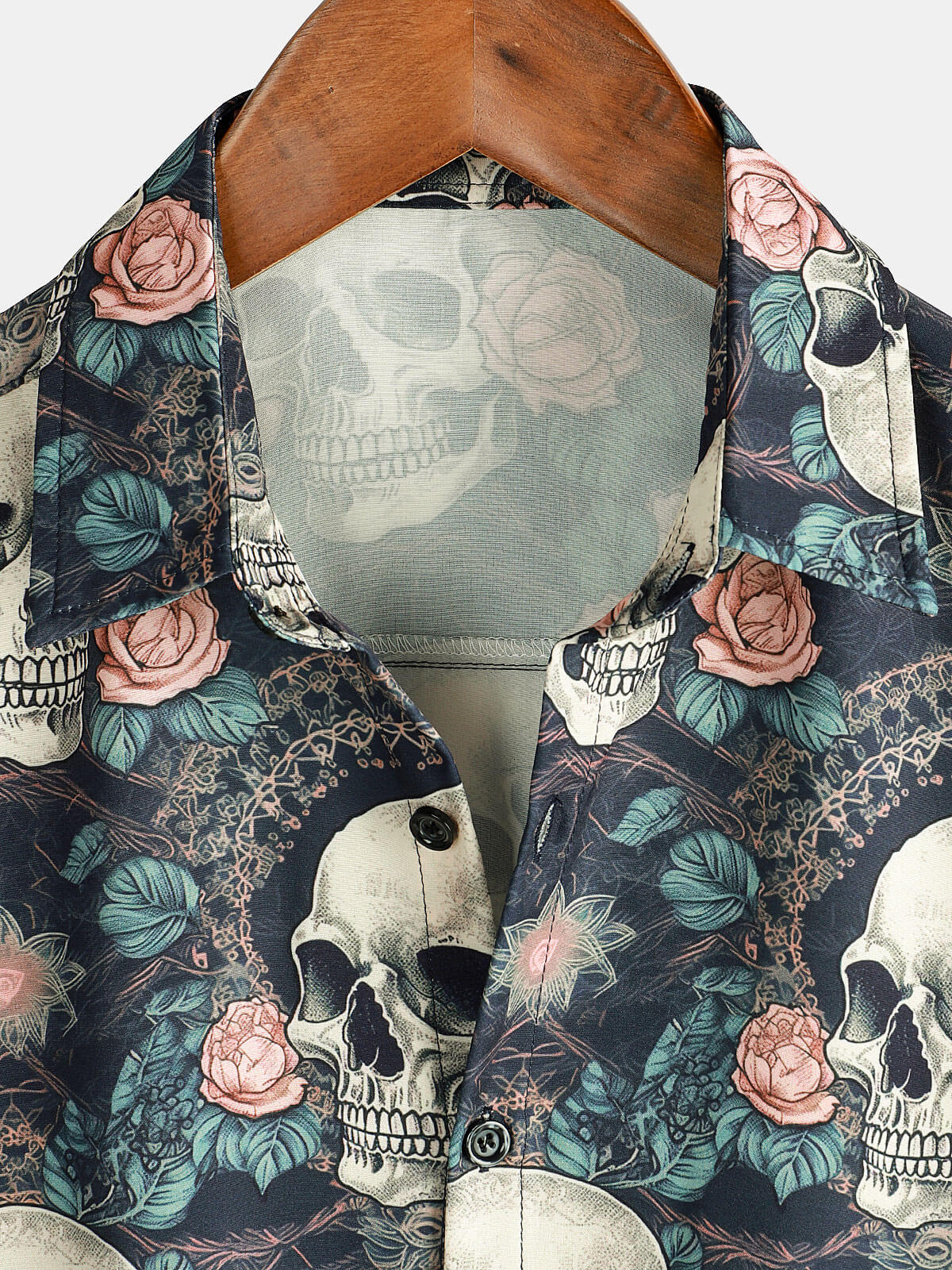 Camicia da spiaggia da uomo con teschio