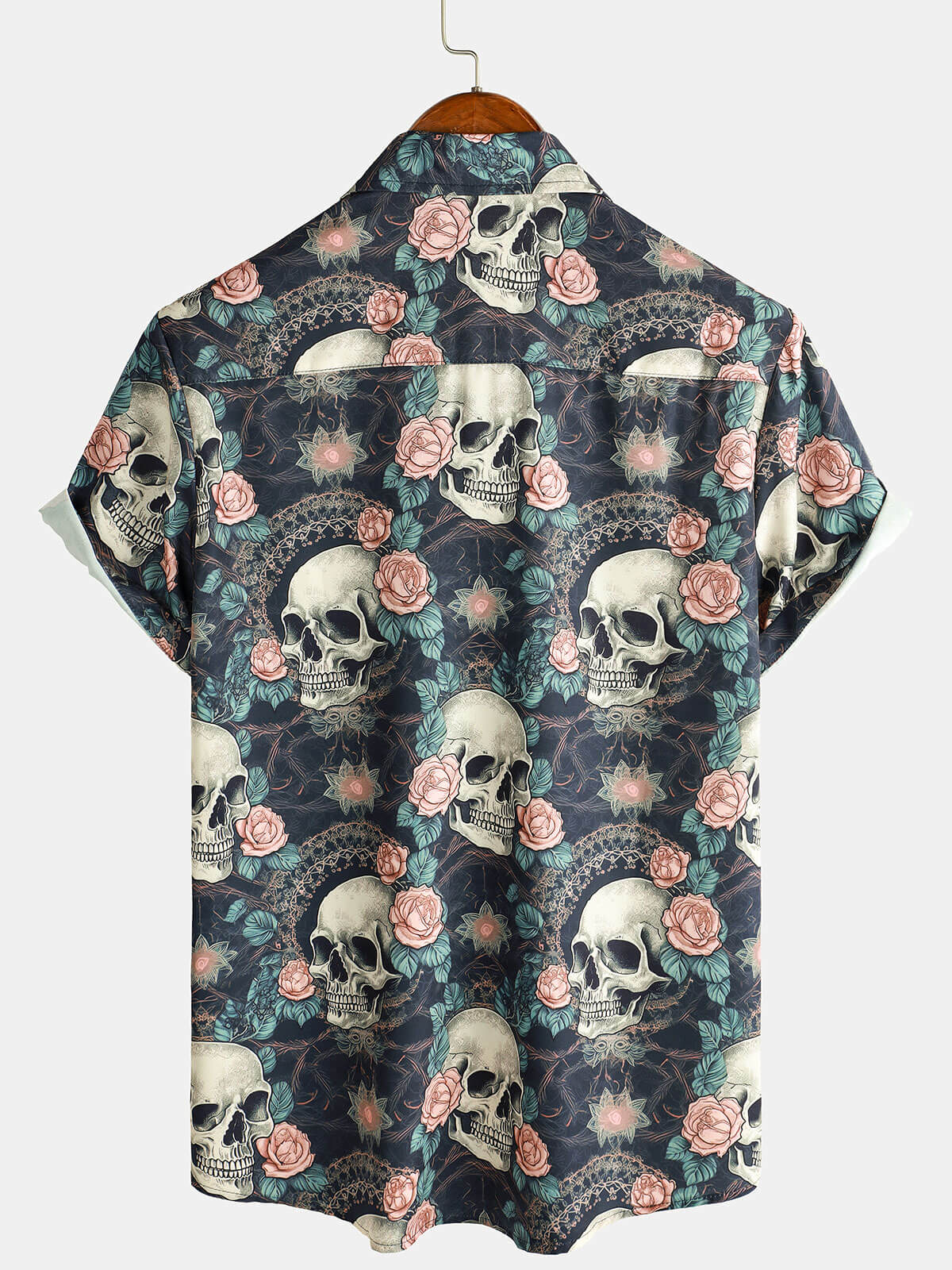 Camicia da spiaggia da uomo con teschio