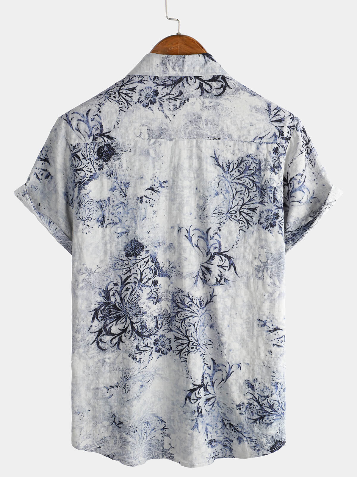 Camicia da spiaggia estiva a maniche corte vintage casual da uomo