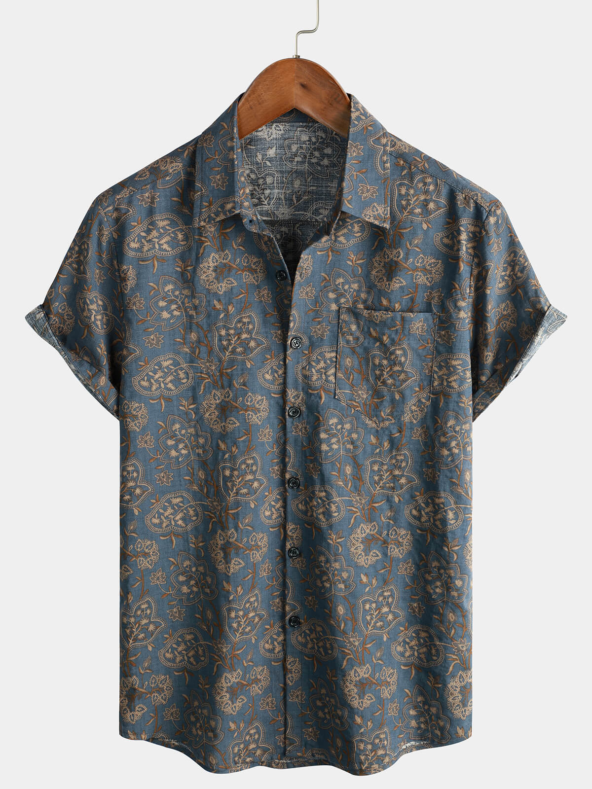 Camicia a maniche corte Paisley da uomo