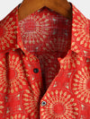 Camicia da uomo in cotone vintage a maniche corte