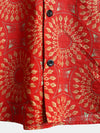 Camicia da uomo in cotone vintage a maniche corte