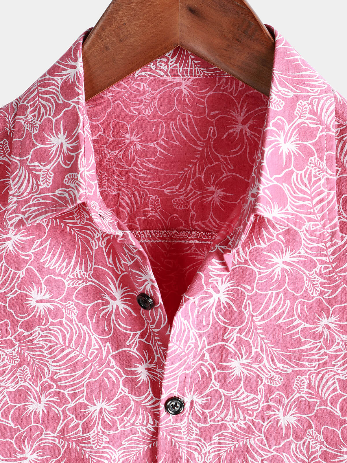 Camicia da uomo a maniche corte in cotone floreale