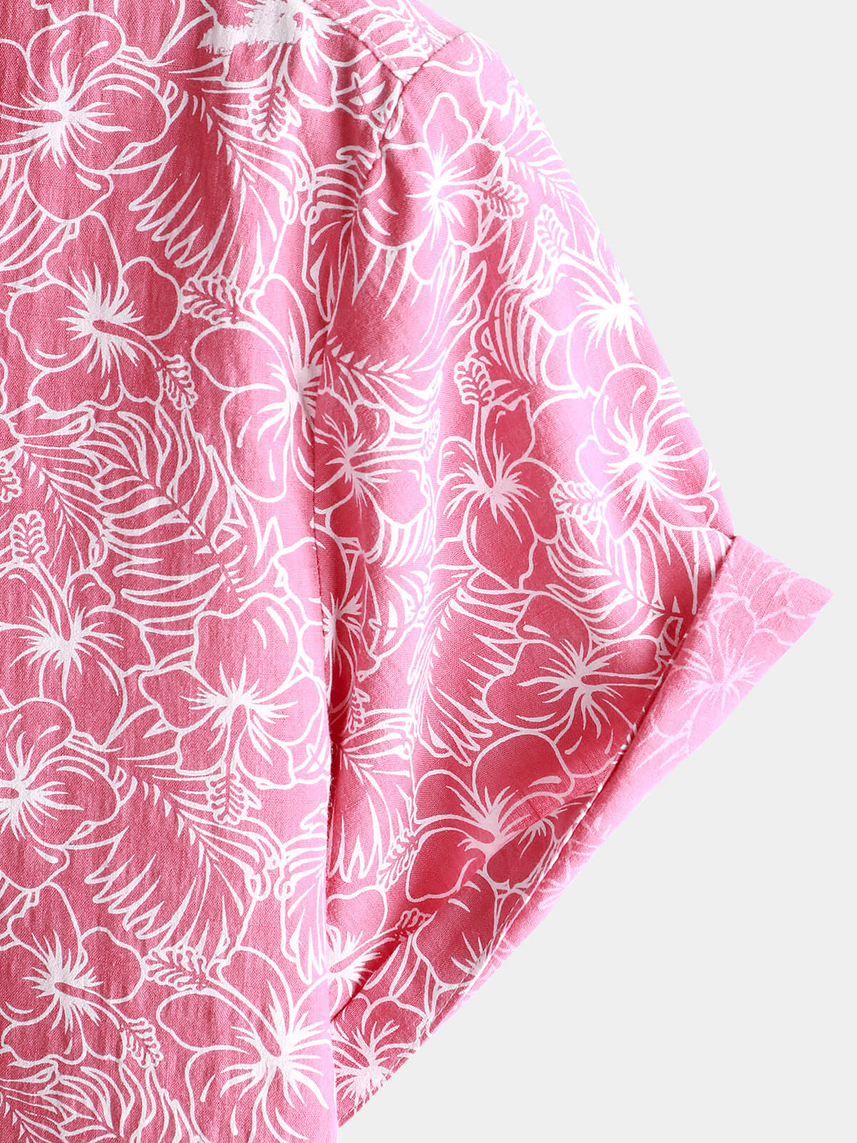 Camicia da uomo a maniche corte in cotone floreale