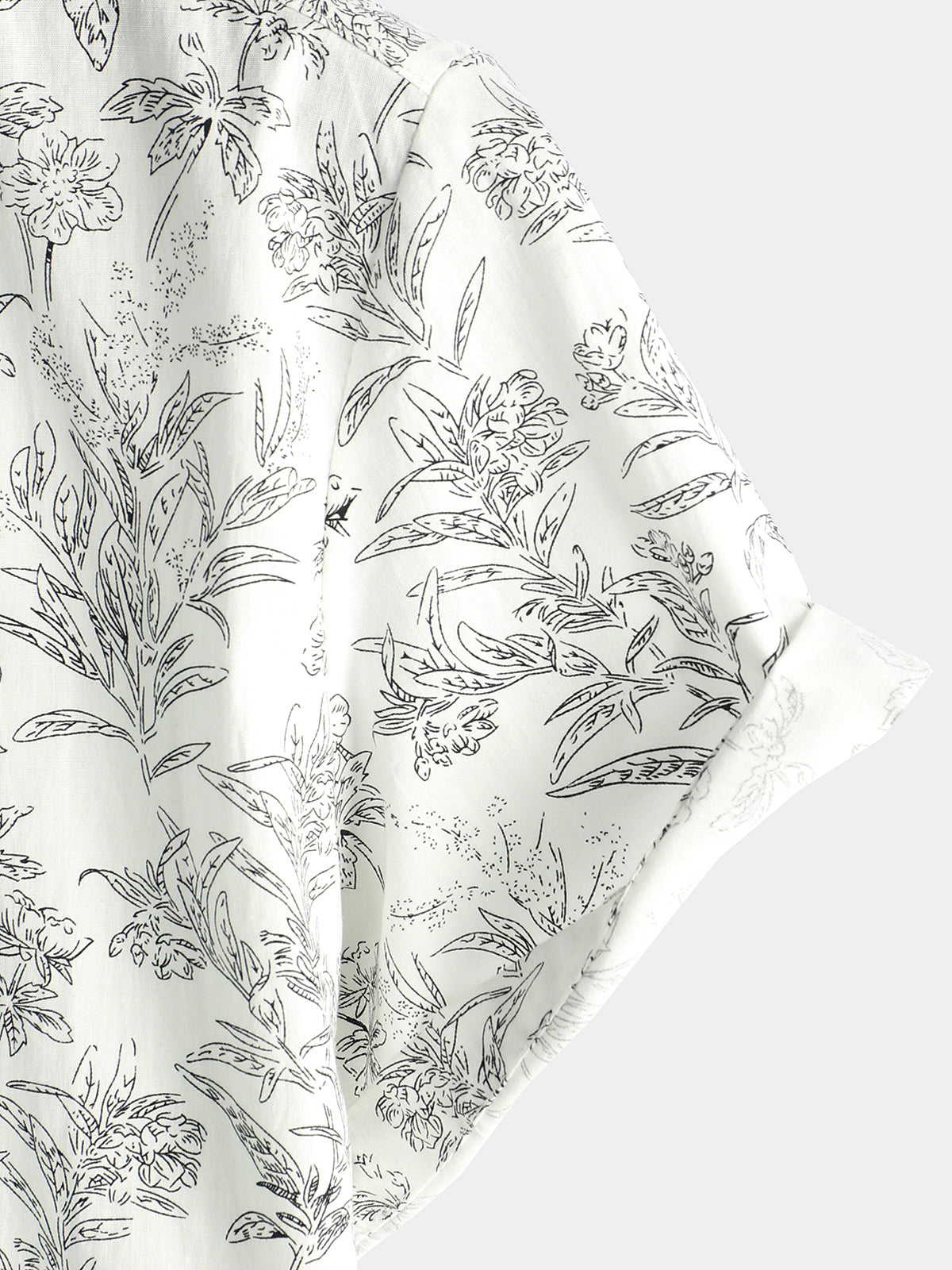 Camicia hawaiana estiva a bottoni con stampa floreale per uomo